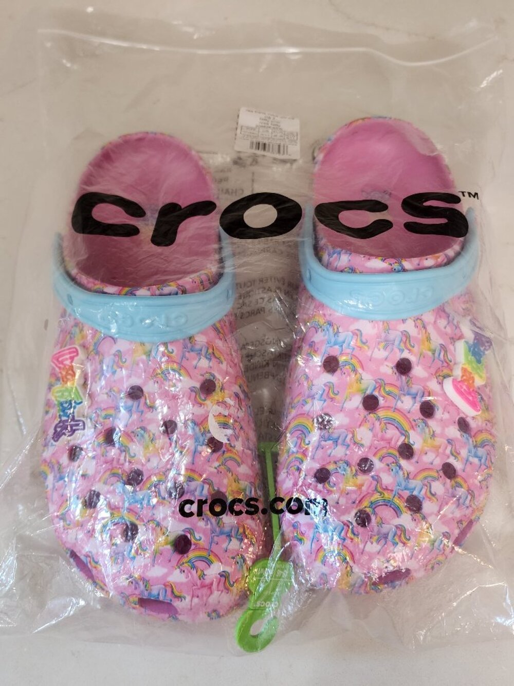 Brand New Lisa Frank x Crocs Classic Unicorn Clogs - Size Men 11 / Women 12